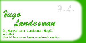 hugo landesman business card